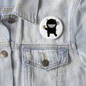 Badge Rond 5 Cm goupille ninja (En situation)