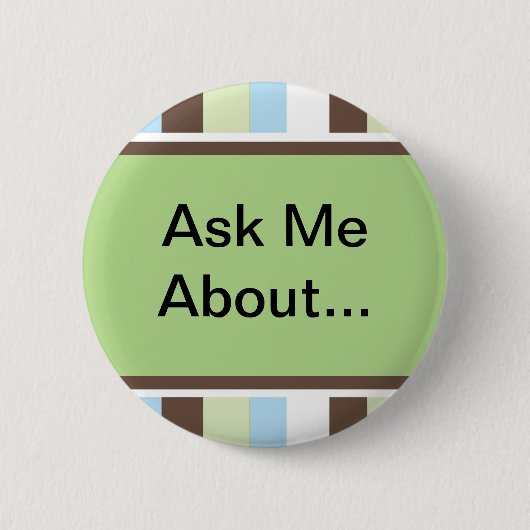 Badge Rond 5 Cm Goupille rayée (Devant)