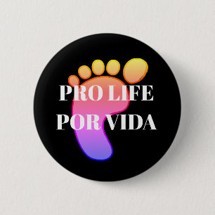 Badge Rond 5 Cm Goupille ronde bilingue anti-avortement