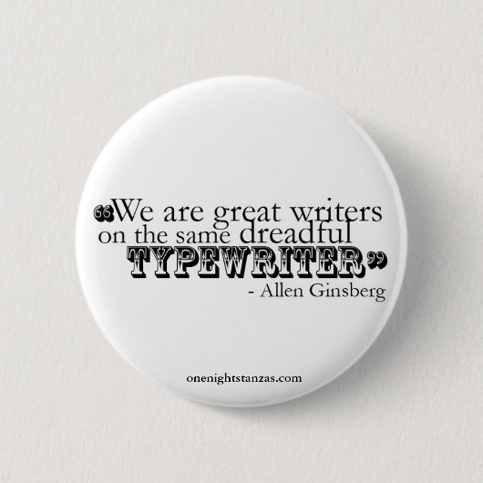 Badge Rond 5 Cm Goupille terrible de machine à écrire (Devant)