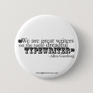 Badge Rond 5 Cm Goupille terrible de machine à écrire