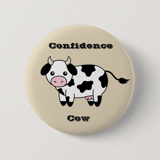 Badge Rond 5 Cm Goupilles de vache à confiance (Devant)
