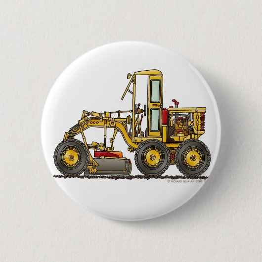 Badge Rond 5 Cm Goupilles défonceuses de construction de grattoir (Devant)