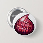 Badge Rond 5 Cm Goutte de sang (Devant & derrière)