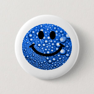 Badge Rond 5 Cm Gouttelettes d'eau