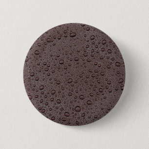 Badge Rond 5 Cm gouttelettes d'eau marron