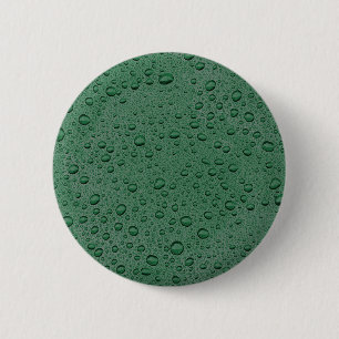 Badge Rond 5 Cm gouttelettes d'eau vertes