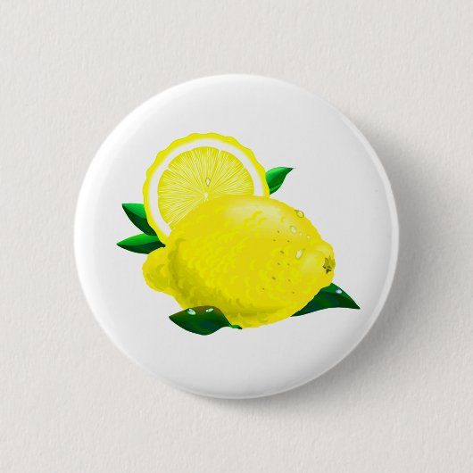 Badge Rond 5 Cm Gouttes de citron (Devant)