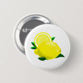 Badge Rond 5 Cm Gouttes de citron (Devant & derrière)