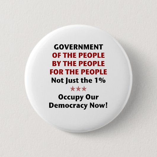 Badge Rond 5 Cm Gouvernement Du Peuple (Devant)