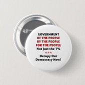 Badge Rond 5 Cm Gouvernement Du Peuple (Devant & derrière)