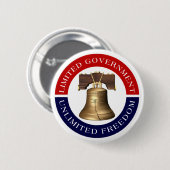 Badge Rond 5 Cm Gouvernement limité - bouton (Devant & derrière)