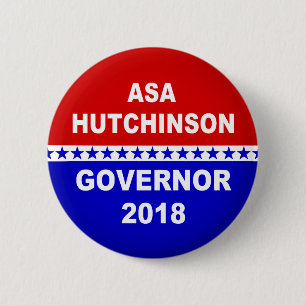 Badge Rond 5 Cm Gouverneur 2018 d'asa Hutchinson Arkansas