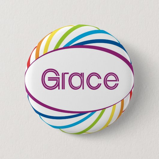 Badge Rond 5 Cm Grâce (Devant)