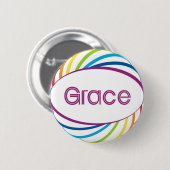 Badge Rond 5 Cm Grâce (Devant & derrière)