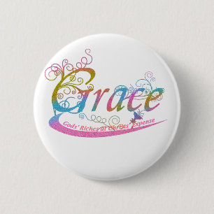 Badge Rond 5 Cm Grâce