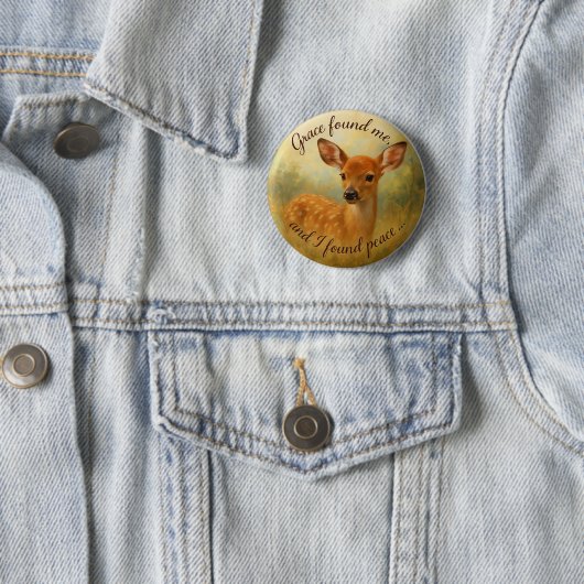 Badge Rond 5 Cm “Grace Found Me - Button Design 1 (En situation)