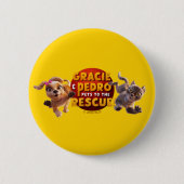 Badge Rond 5 Cm Gracie & Pedro Adventure Attend (Devant)