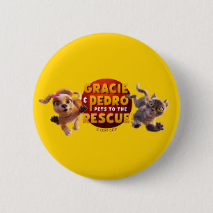 Badge Rond 5 Cm Gracie & Pedro Adventure Attend