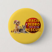 Badge Rond 5 Cm Gracie & Pedro Dynamic Duo (Devant)
