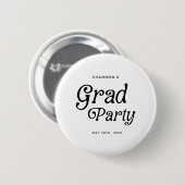 Badge Rond 5 Cm Grad Party Rétro Grad Grad Grad Grad Grad Grad Gra (Devant & derrière)
