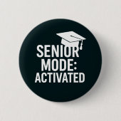 Badge Rond 5 Cm Graduation cap citation drôle noir (Devant)