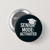 Badge Rond 5 Cm Graduation cap citation drôle noir (Devant & derrière)