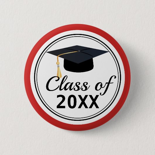 Badge Rond 5 Cm Graduation - Classe de 20XX (Devant)