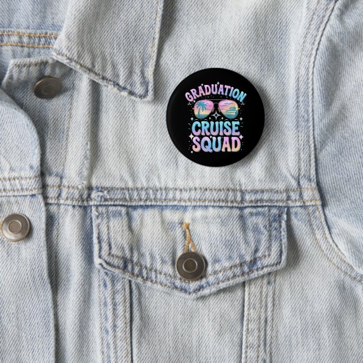 Badge Rond 5 Cm Graduation Cruise Squad Cruising Ship Retro (En situation)