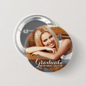 Badge Rond 5 Cm Graduation Moderne Bouton Photo Bouton Rd Script (Devant & derrière)