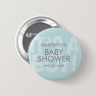 Badge Rond 5 Cm Graffiti Baby shower Bleu C'Est Un Bouton Fille