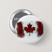 Badge Rond 5 Cm Graffiti canadien de drapeau (Devant & derrière)