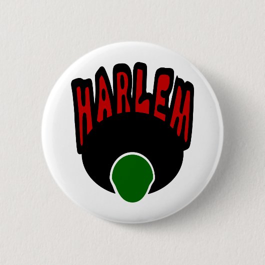Badge Rond 5 Cm Graffiti de Harlem avec le visage et le grand (Devant)
