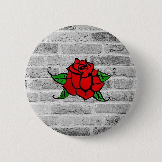 Badge Rond 5 Cm Graffiti rose (Devant)