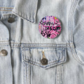Badge Rond 5 Cm Graffiti rose (En situation)