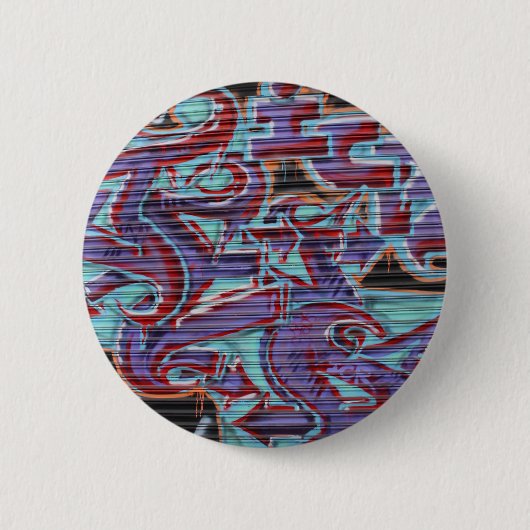 Badge Rond 5 Cm Graffiti violet sur Shutter (Devant)