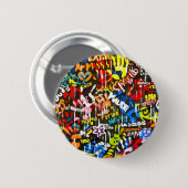 Badge Rond 5 Cm graffitis géniaux (Devant & derrière)