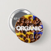 Badge Rond 5 Cm Grains de café (Devant & derrière)