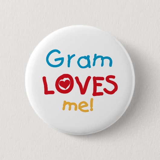 Badge Rond 5 Cm Gram Loves Me T-shirts et cadeaux (Devant)