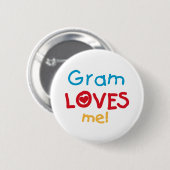 Badge Rond 5 Cm Gram Loves Me T-shirts et cadeaux (Devant & derrière)