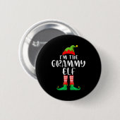 Badge Rond 5 Cm Grammy Elf Matching Family Group Christmas Party P (Devant & derrière)