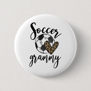 Badge Rond 5 Cm Grammy Léopard Foot Drôle Foot