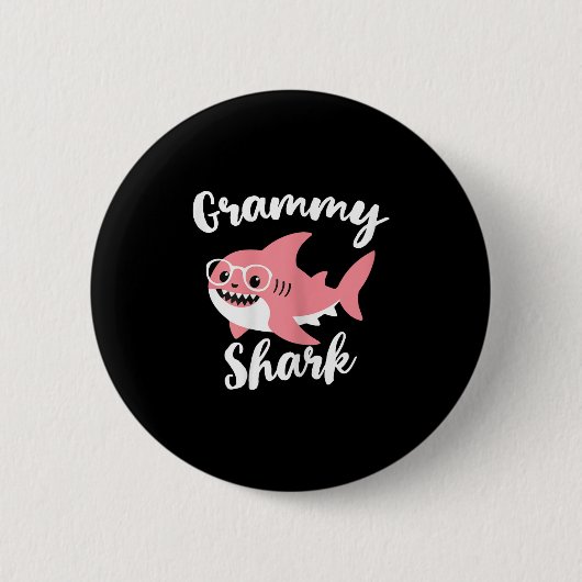 Badge Rond 5 Cm Grammy Shark Mother's Day Grandma Funny (Devant)