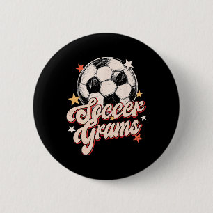 Badge Rond 5 Cm Grams de foot Amoureux de joueur de foot Rétro Gro