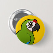 Badge Rond 5 Cm Grand ara vert (Devant & derrière)