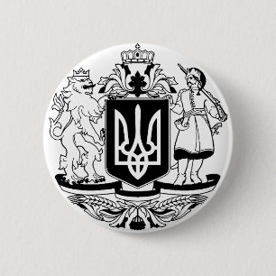 Badge Rond 5 Cm Grand blason de l'Ukraine