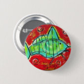 Badge Rond 5 Cm Grand bouton de poissons (Devant & derrière)