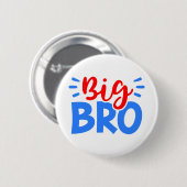 Badge Rond 5 Cm GRAND BRO en rouge et bleu (Devant & derrière)