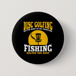 Badge Rond 5 Cm Grand Disque Golf Et Cadeau De Pêche