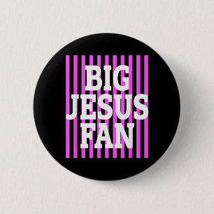 Badge Rond 5 Cm Grand fan de Jésus rayé Grand fan de Jésus Prépa